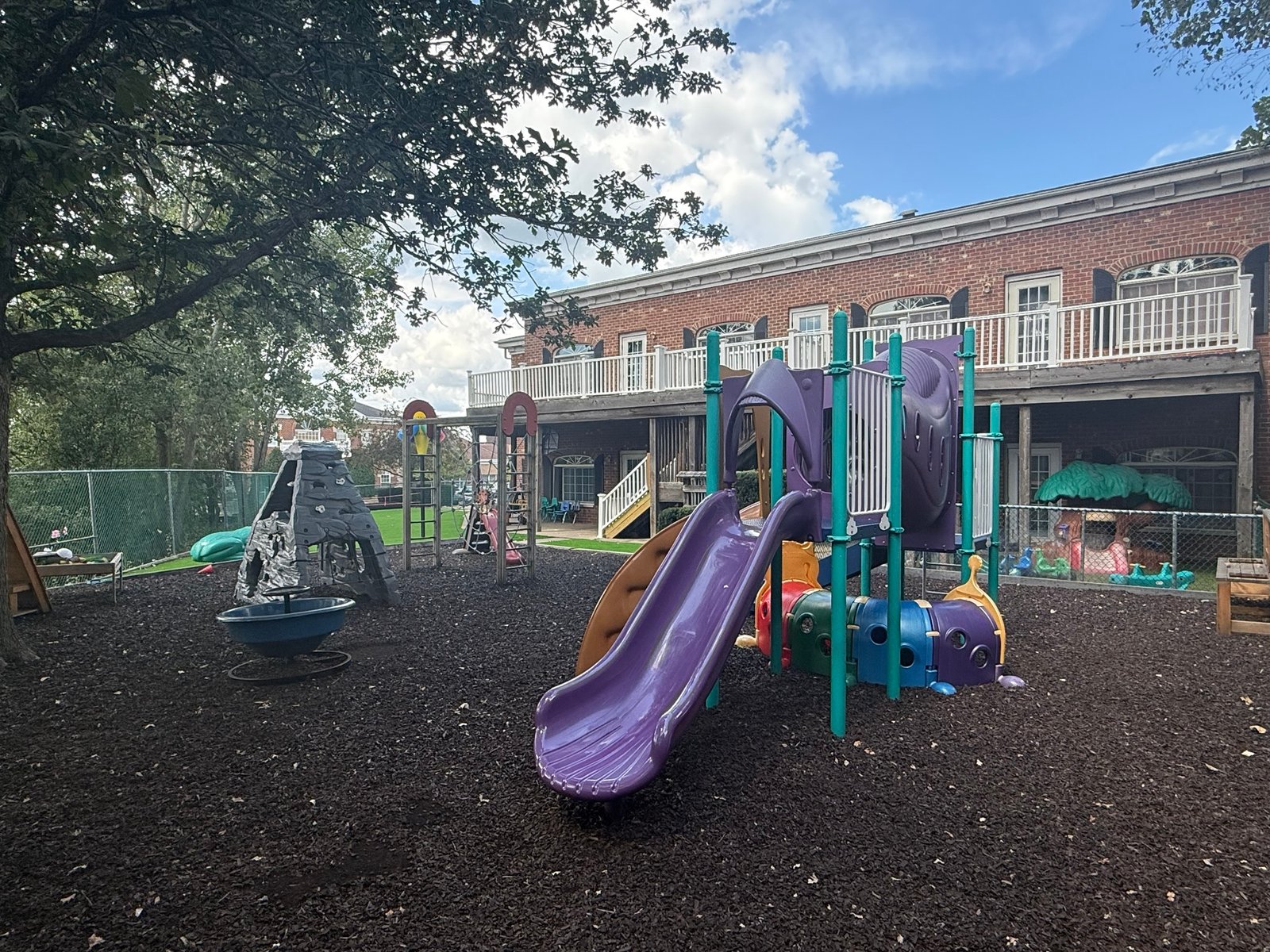 Modern outdoor play equipment