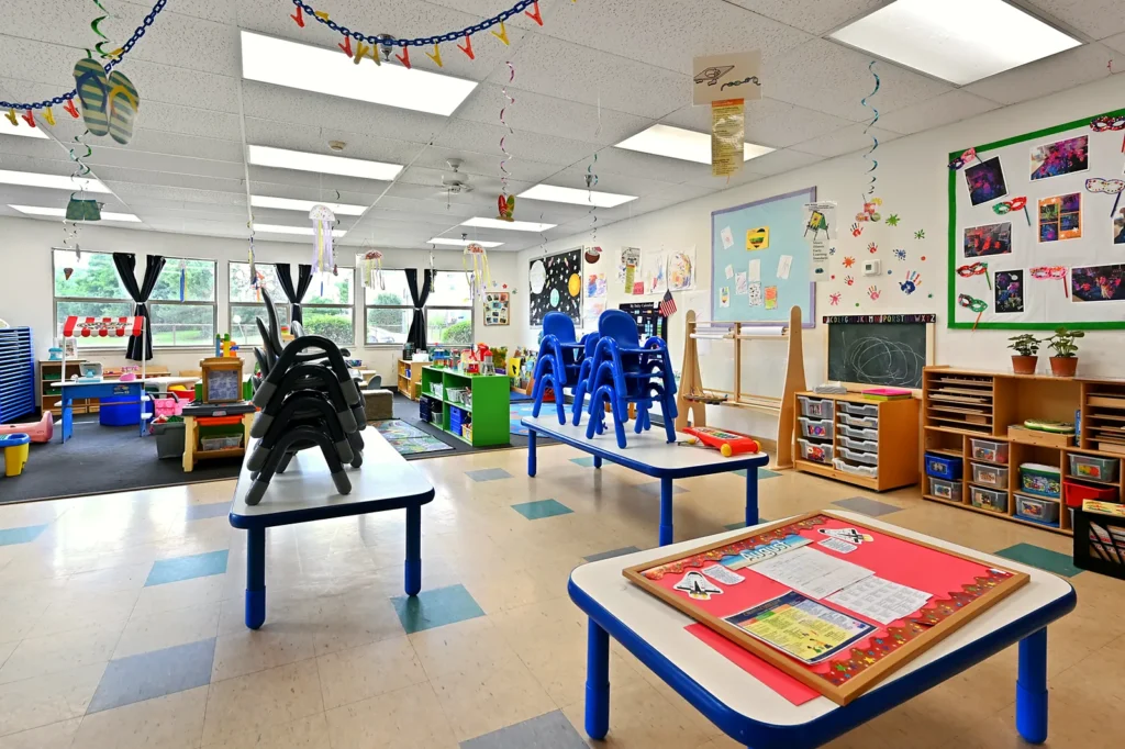 Preschool classroom tables and learning centers in Island Lake