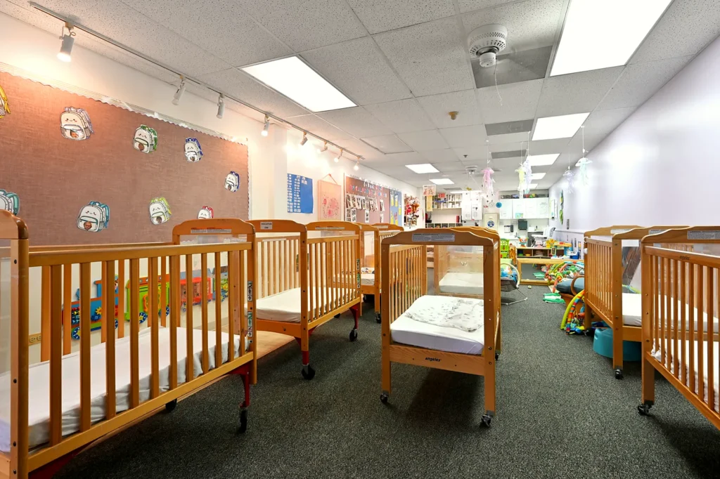 Infant room with cribs at The Learning Tree Center Lake Zurich